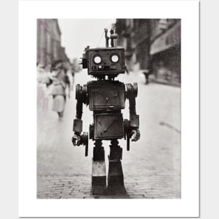 Portrait of a Robot Taken in London 1920s Collage Posters and Art